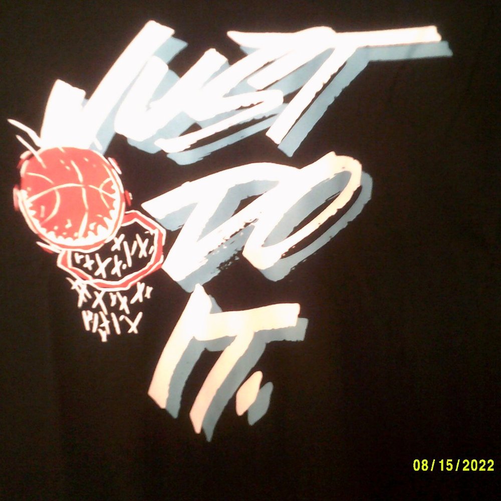 NEW NIKE BASKETBALL "JDI Basketball B-Ball Tee" MEN'S BLACK WHITE T-SHIRT 2XL - Picture 2 of 6